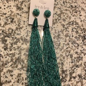 Long Beaded Tassel Earrings